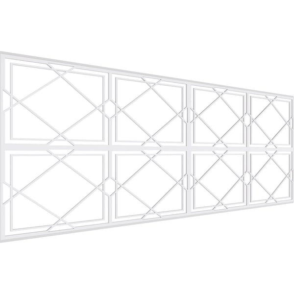 Ekena Millwork Set of Four Panels for 94 1/2"W x 36 1/4"H Kiowa Fretwork Wainscot Wall Paneling WPKP18X01X47KWA - main